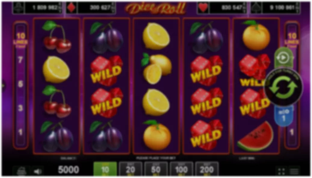 Dice Roll online slot screen